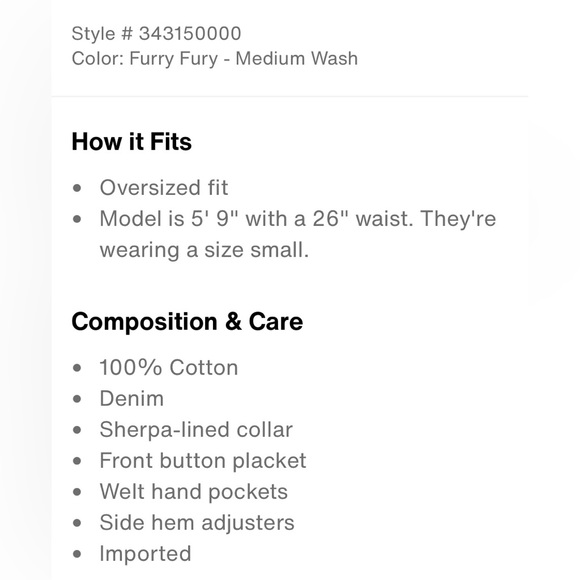 Levi’s jean/faux fur jacket (M) - Picture 12 of 13